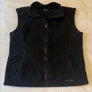 Marmot Womens Black Zip-Up Fleece Vest